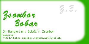 zsombor bobar business card